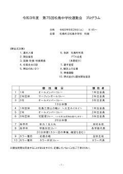 競技日程